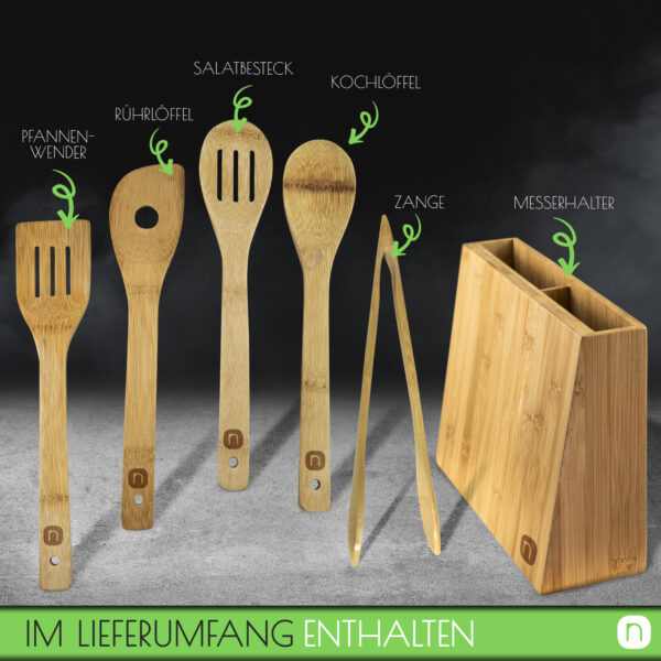 naturlik messerblock utensilienhalter