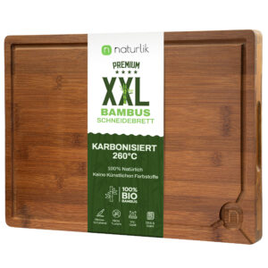 XXL Schneidebrett karbonisiert naturlik